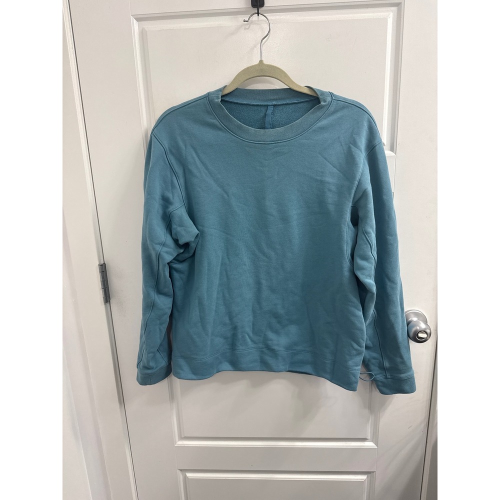 Lululemon Perfectly Oversized Crew Sweatshirt Teal Blue LW3DFBS Size S